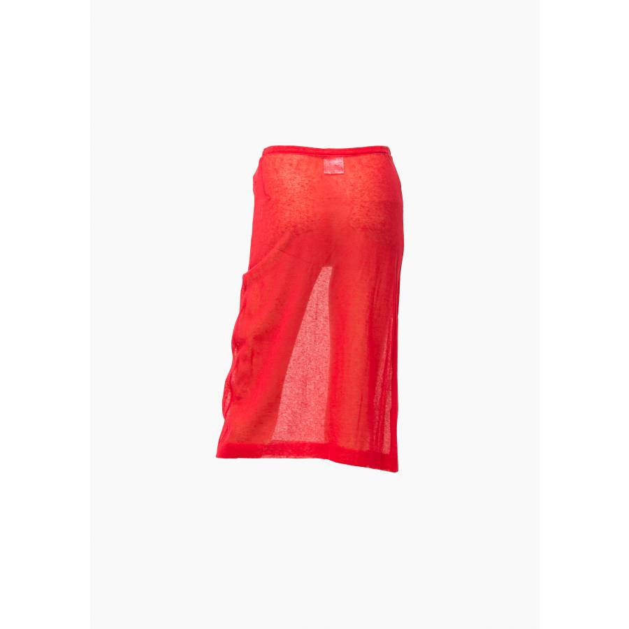 Jupe transparente rouge