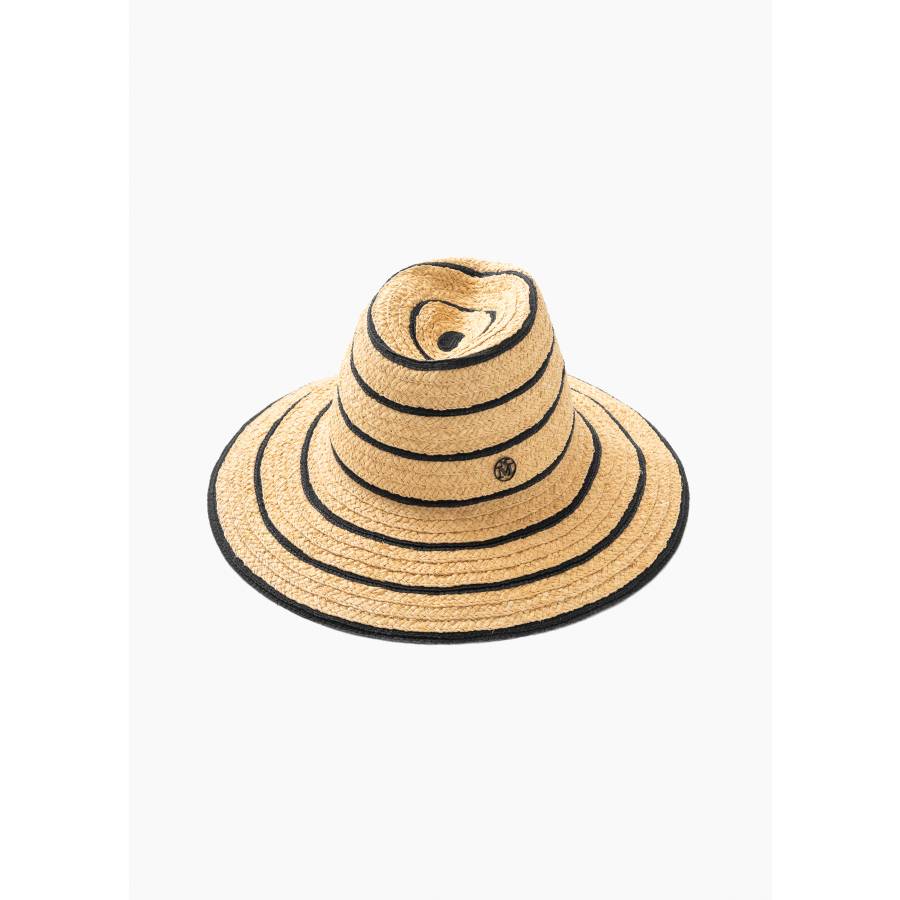 Kate striped straw fedora hat