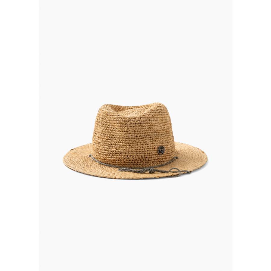 André raffia fedora hat