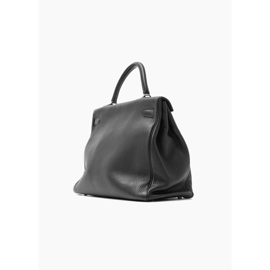 Sac Kelly 35 en cuir noir Taurillon Clemence