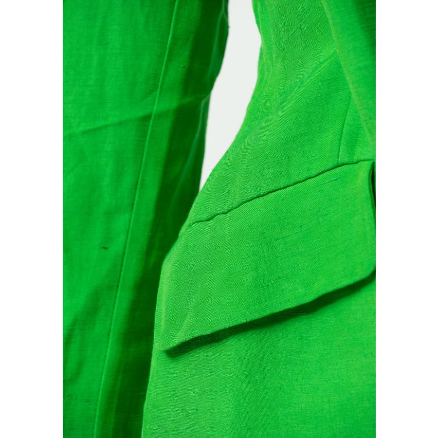 Green linen blazer