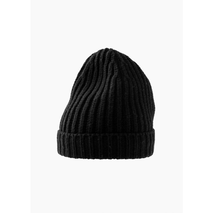 Black wool and cashmere hat