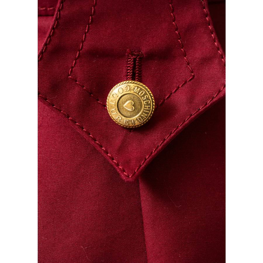 Red skirt with gold buttons