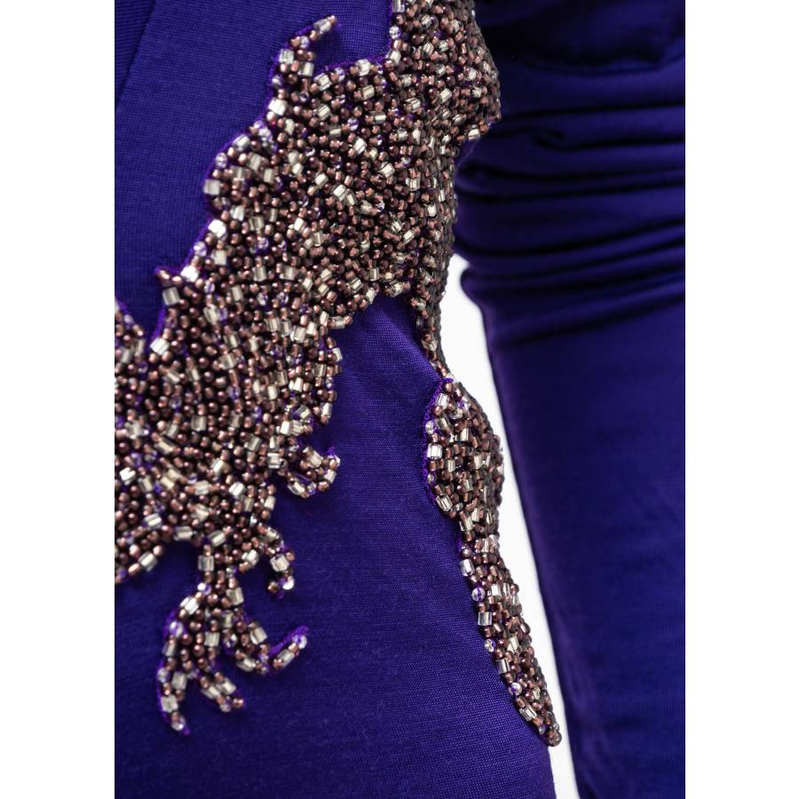 Purple long gala dress