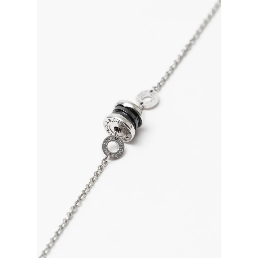 Save the Children” necklace in silver and black ceramic