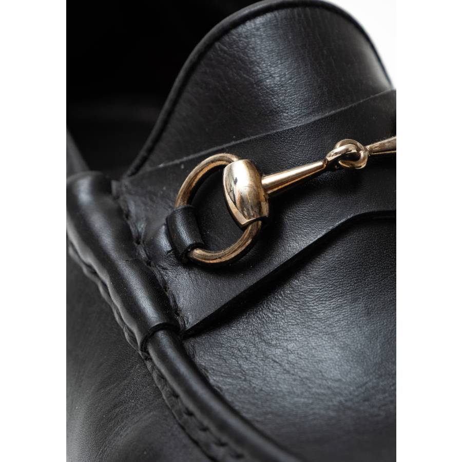 Horsebit black loafers