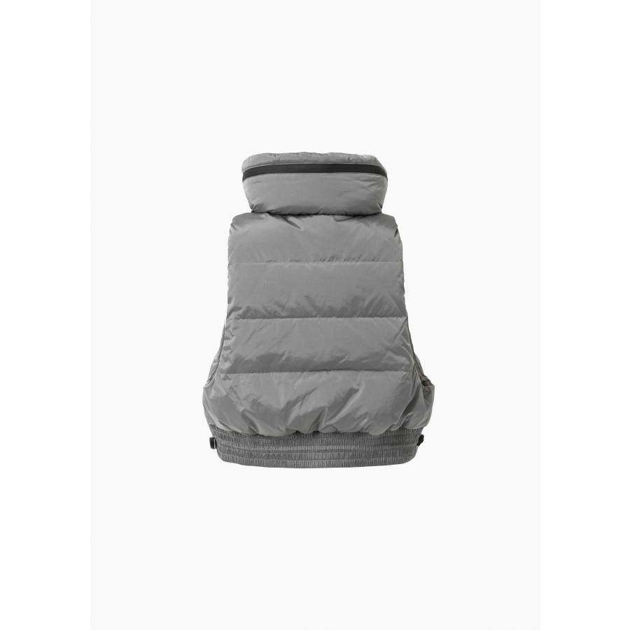 Grey sleeveless down jacket