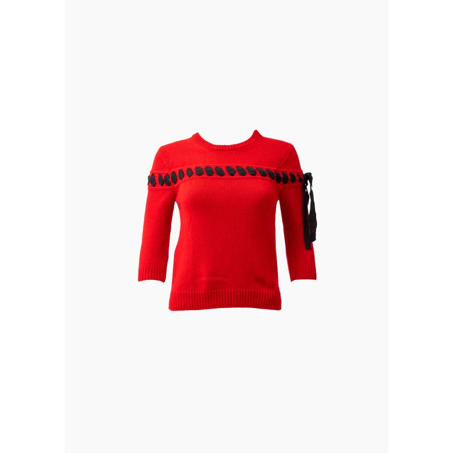 Pull en cachemire rouge