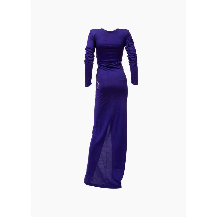 Purple long gala dress