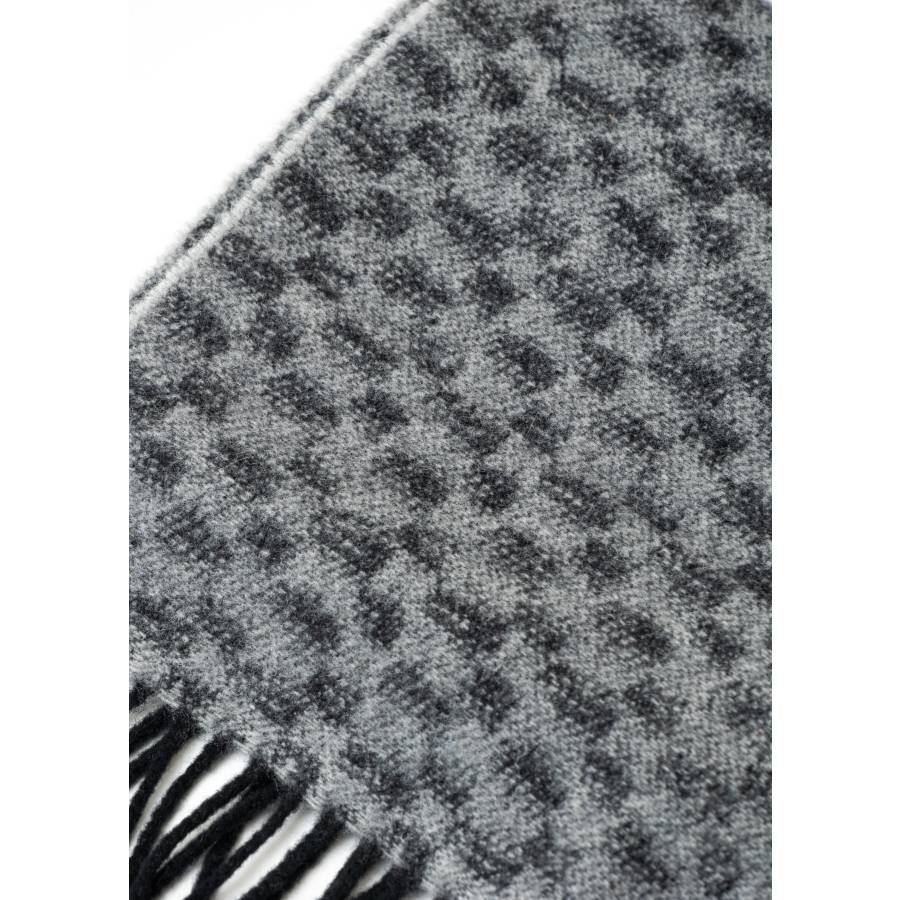 Grey wool and cashmere scarf