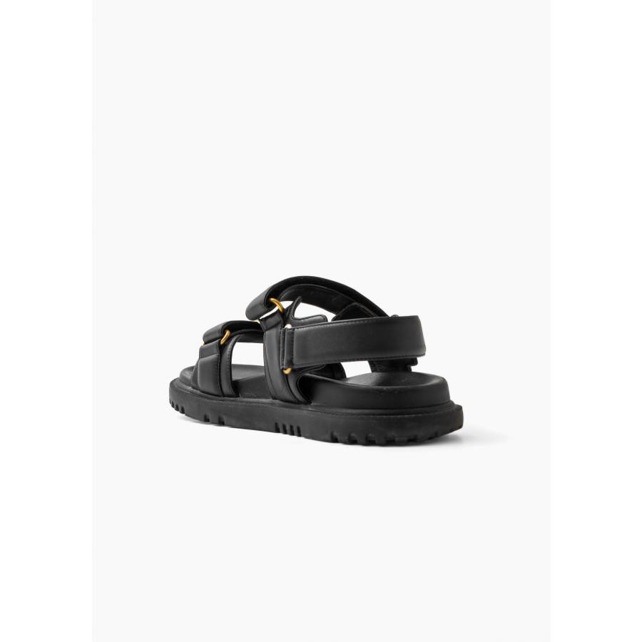 Dioract sandals in black leather