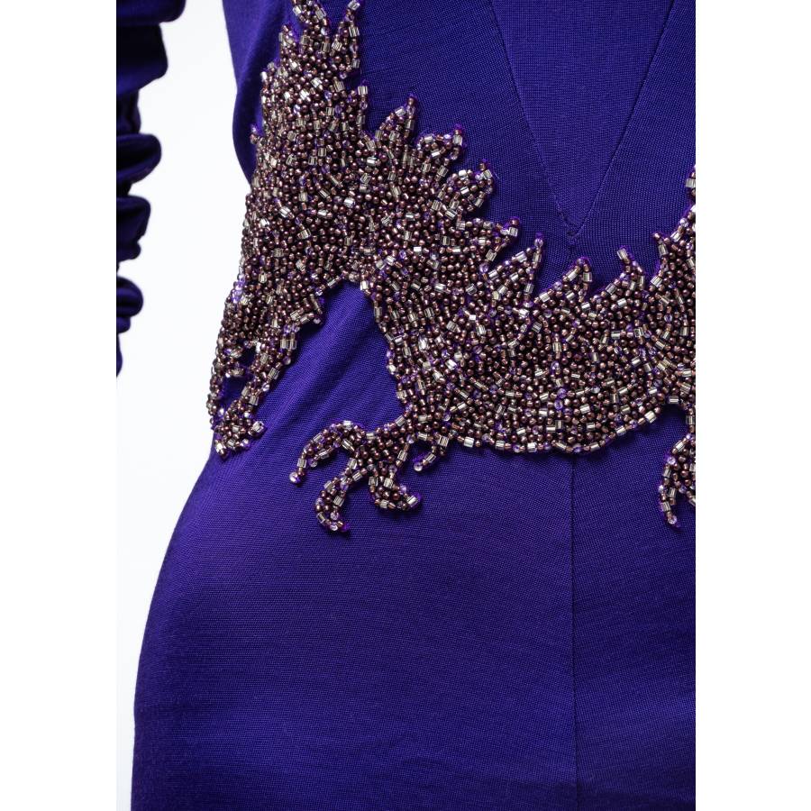 Robe de gala longue violette