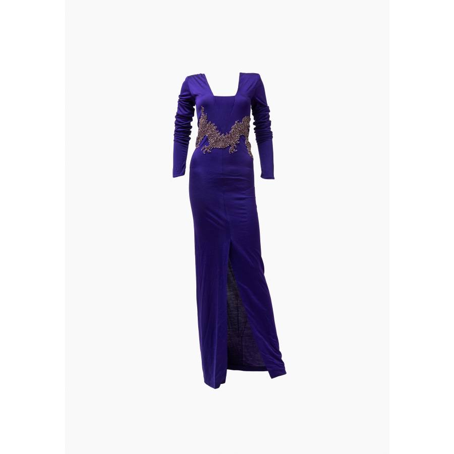 Robe de gala longue violette