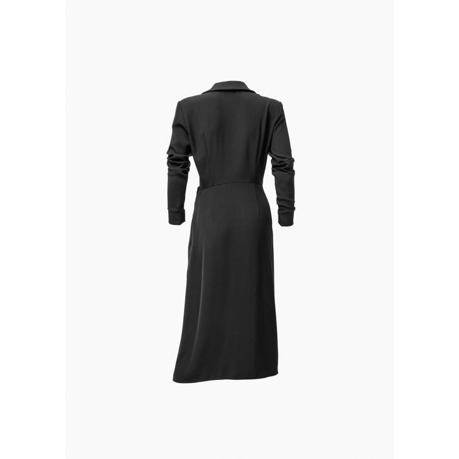 Schwarzes Hemdkleid