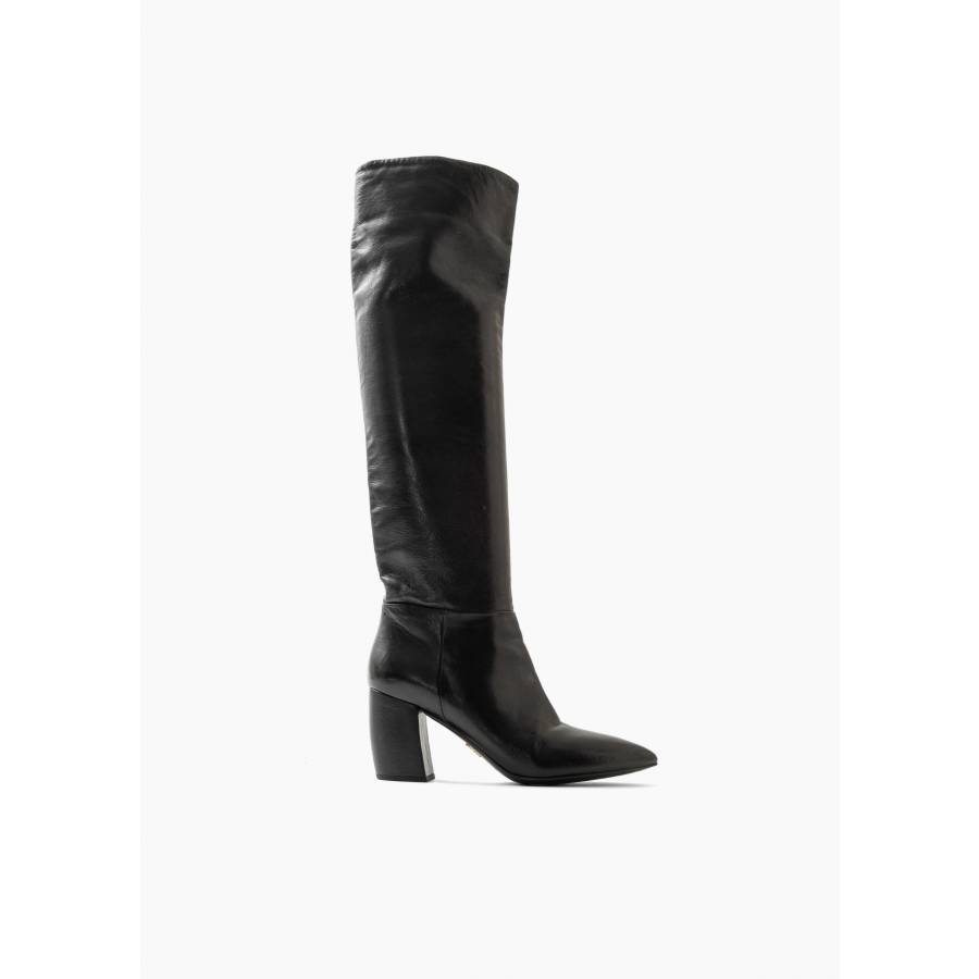 High pointed-toe boots