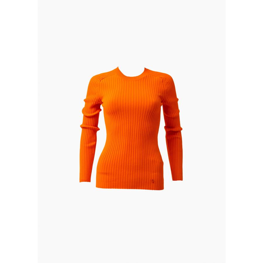 Langärmeliges Top in Neonorange