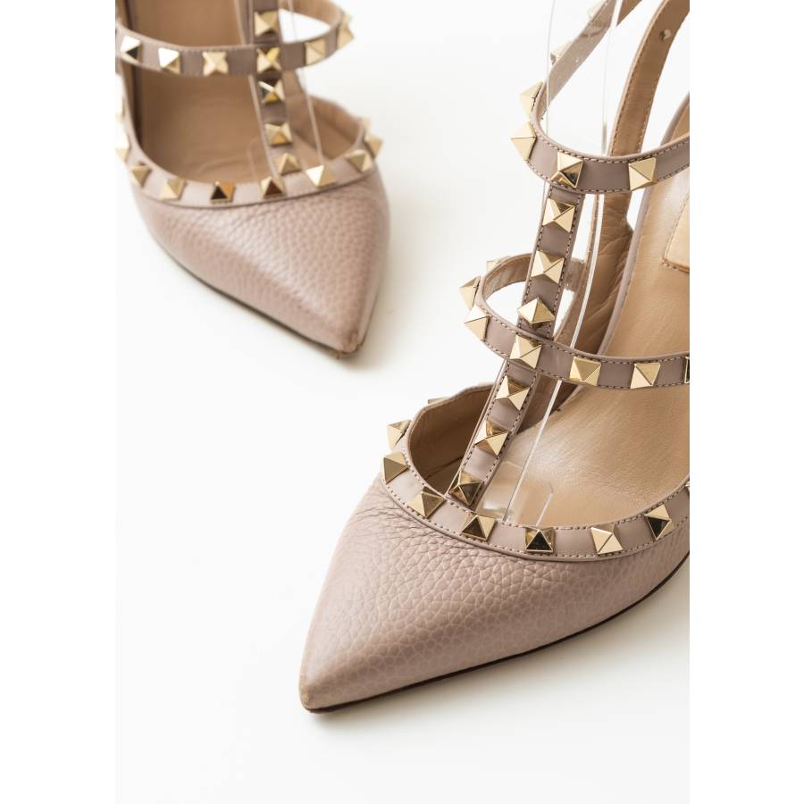 Escarpins Rockstud beiges