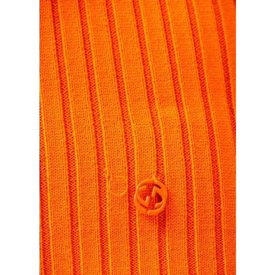 Fluorescent orange long-sleeved top