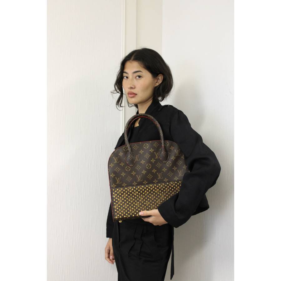 Sac Amfar Monogram avec clous