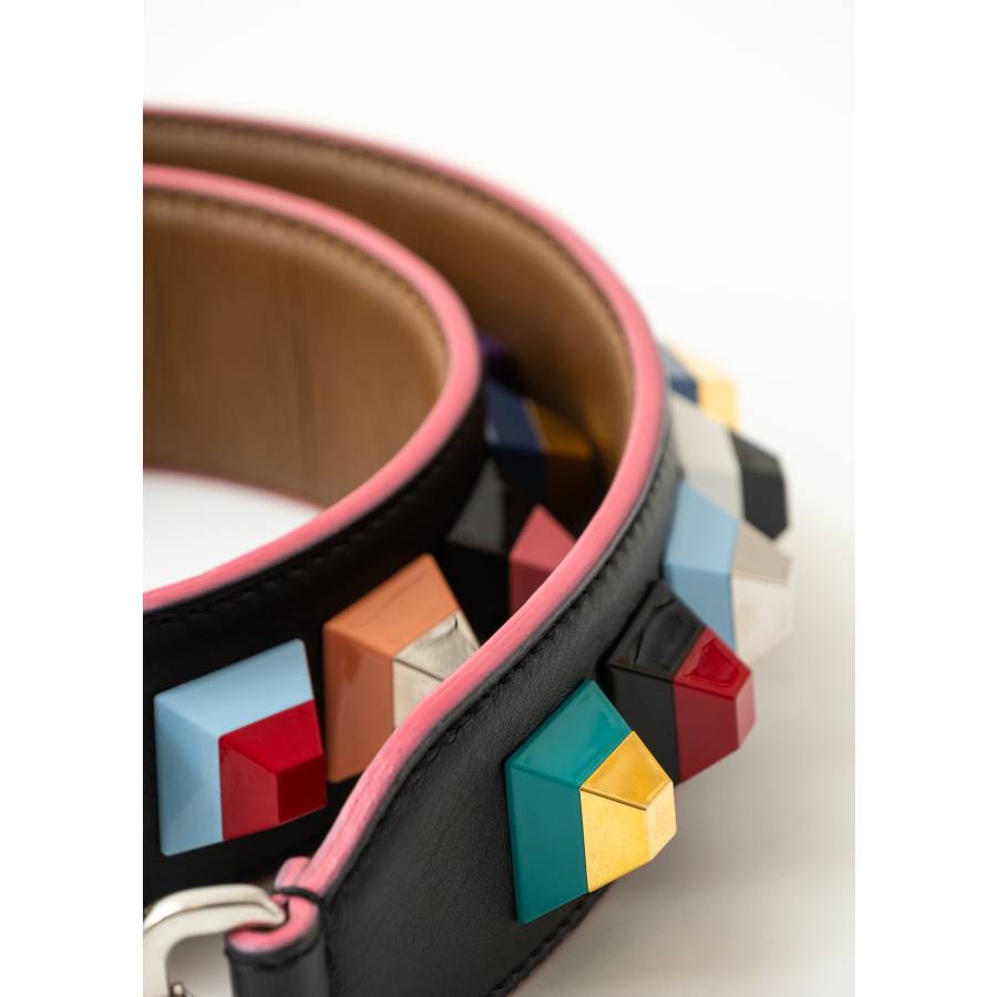 Multicolored bag shoulder strap