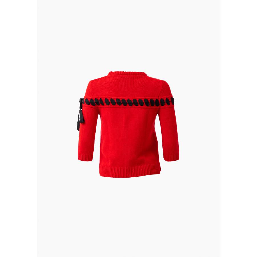 Pull en cachemire rouge