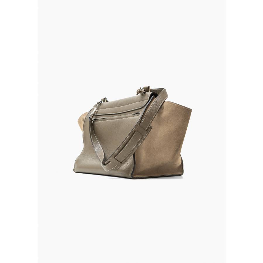 Trapeze taupe handbag