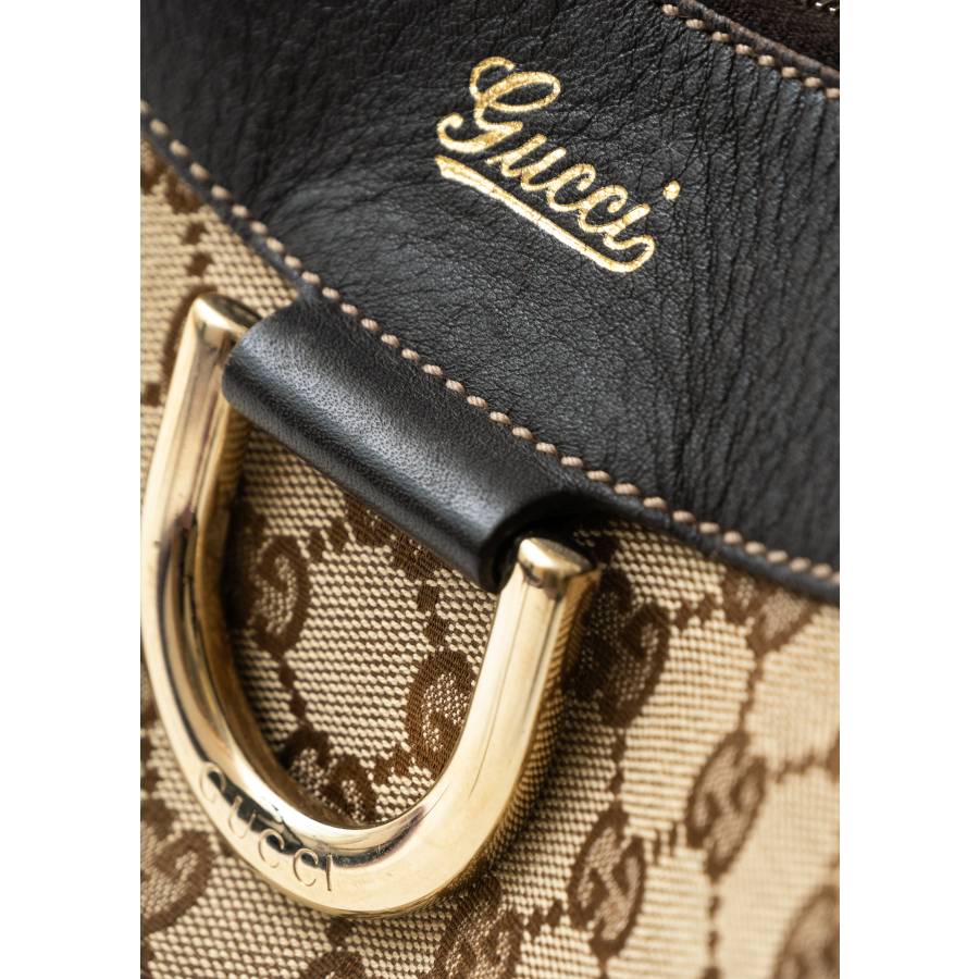 Gucci canvas bag with D-ring detail