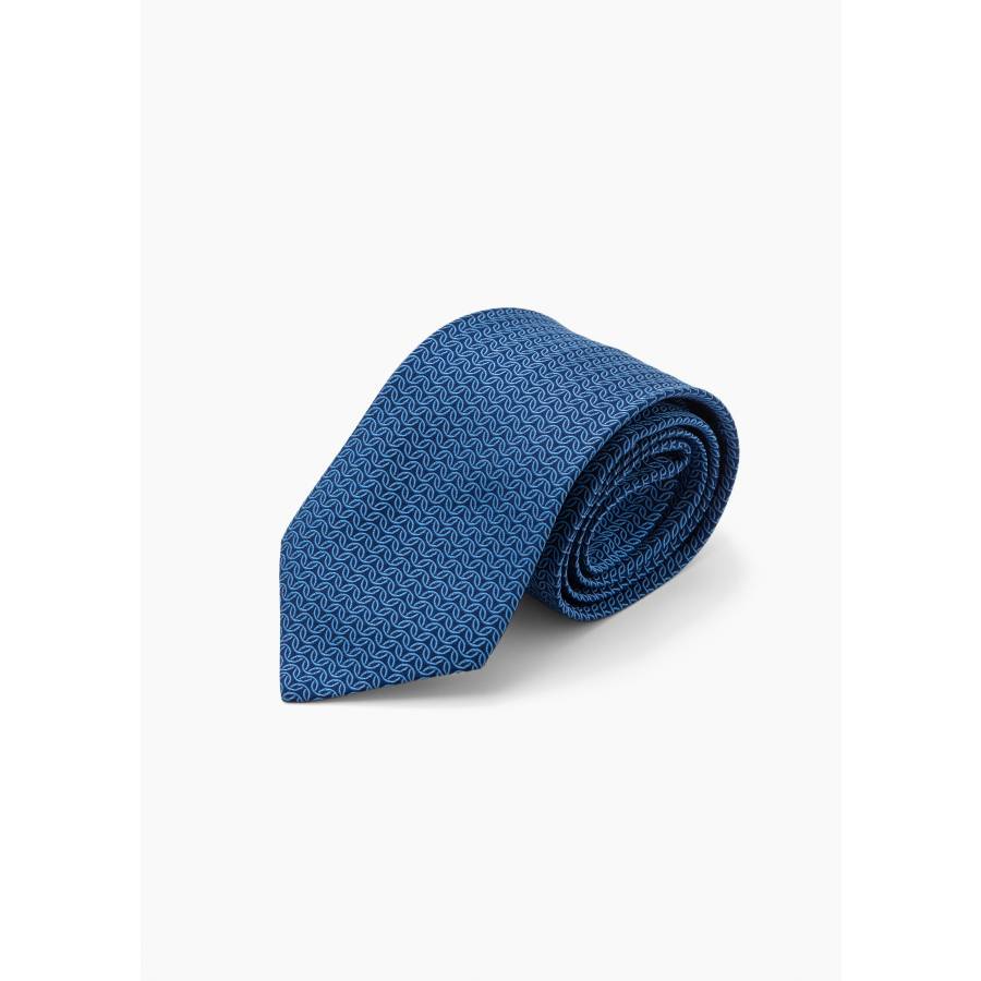 Navy tie with wave