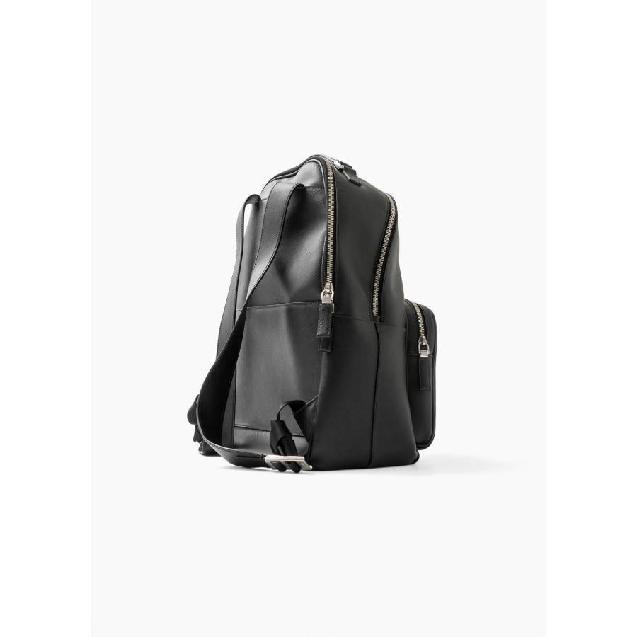 Saffiano Travel leather backpack