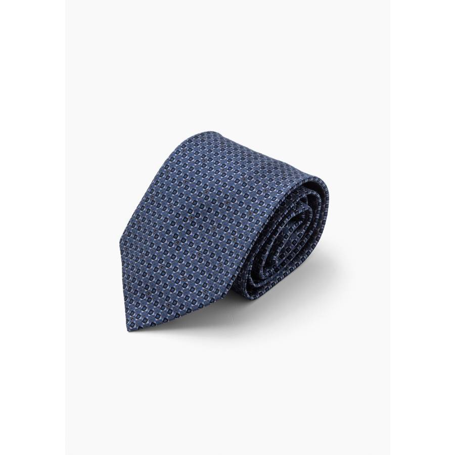 Blue silk tie