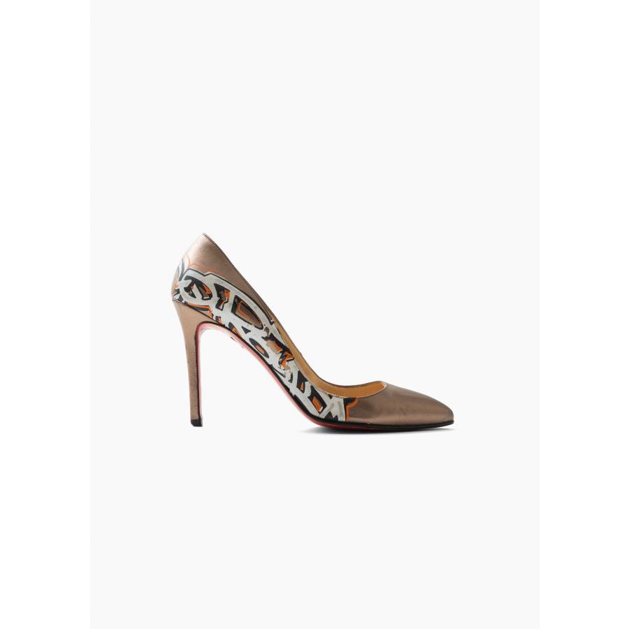 Pumps Rose Gold aus Leder