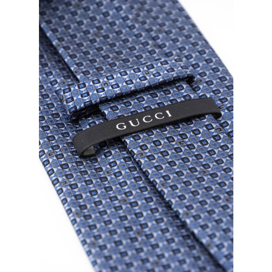 Blue silk tie