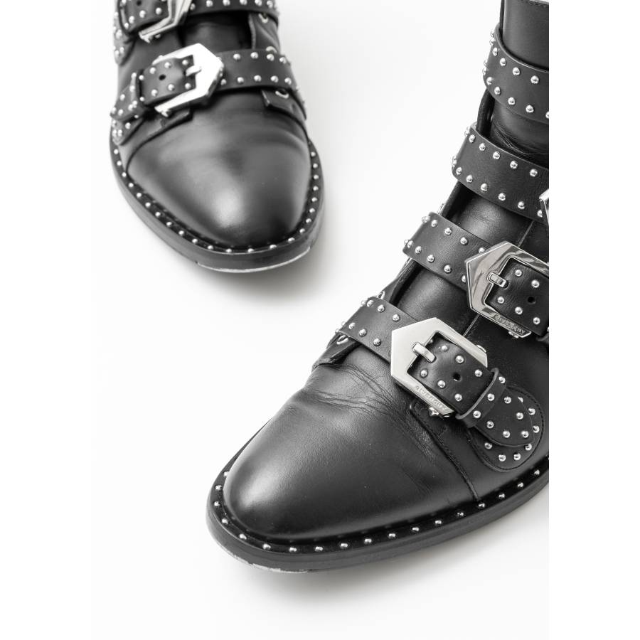 Bottines Susanna en cuir noir