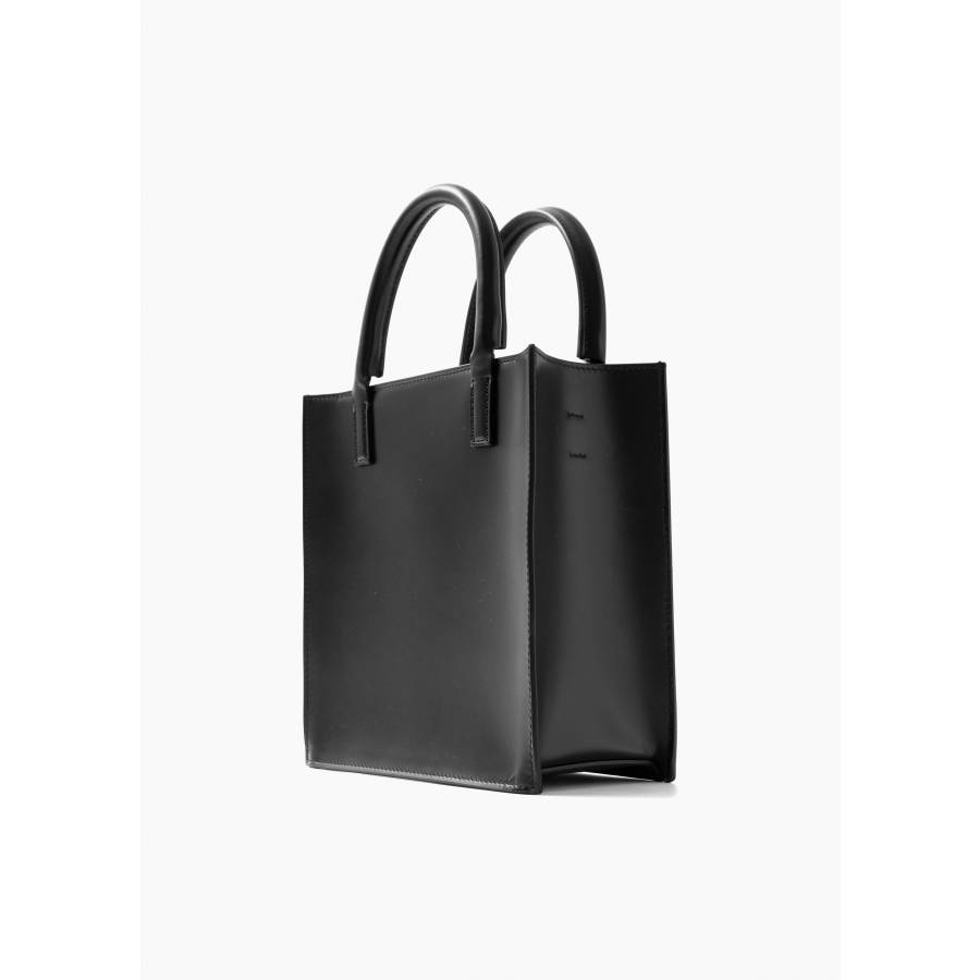 Vlogo tote bag in black leather