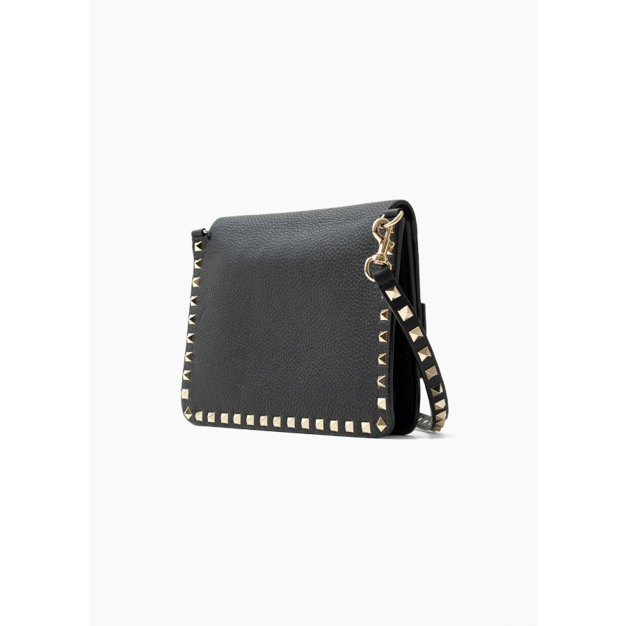 Rockstud-Schultertasche aus Leder