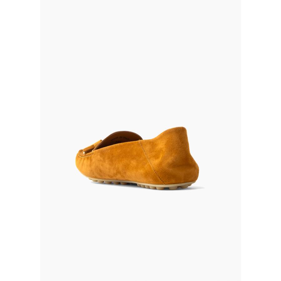 Suede driver loafers