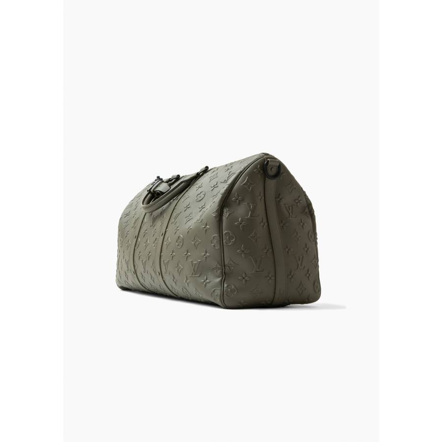 Keepall bag in khaki leather