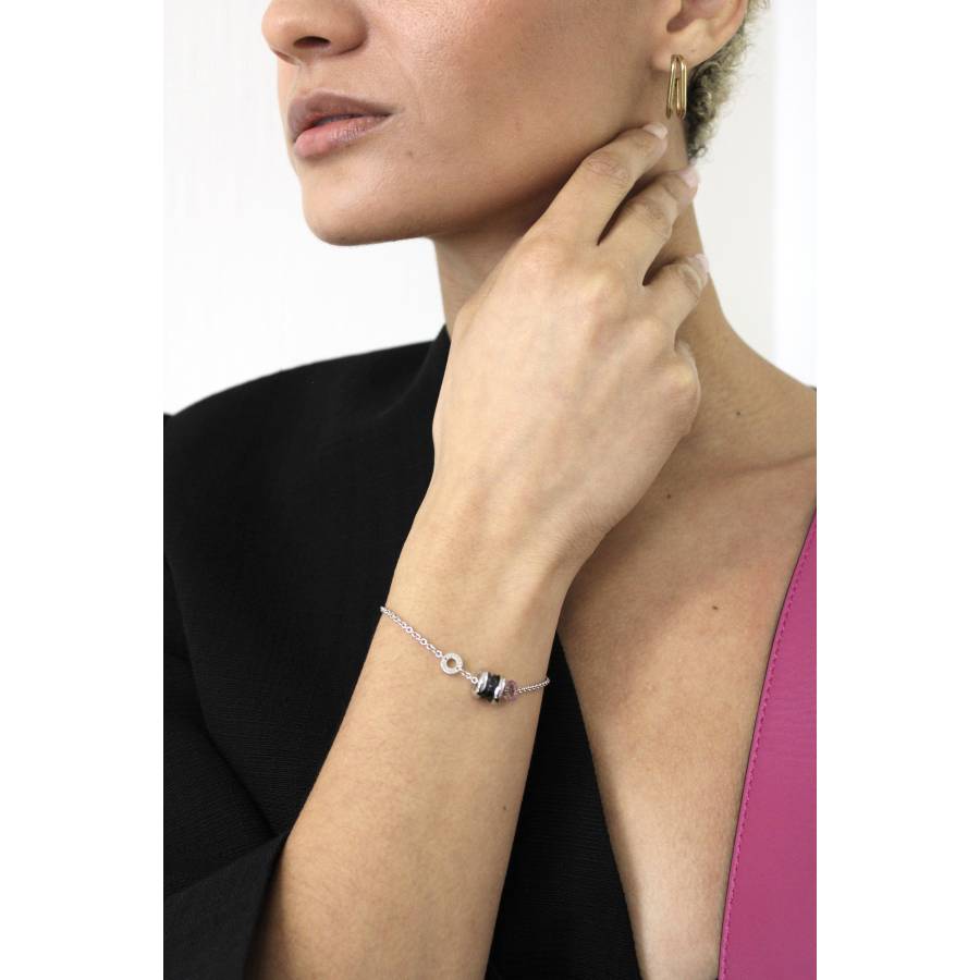 Armband „Save the Children“ aus Sterlingsilber und schwarzer Keramik