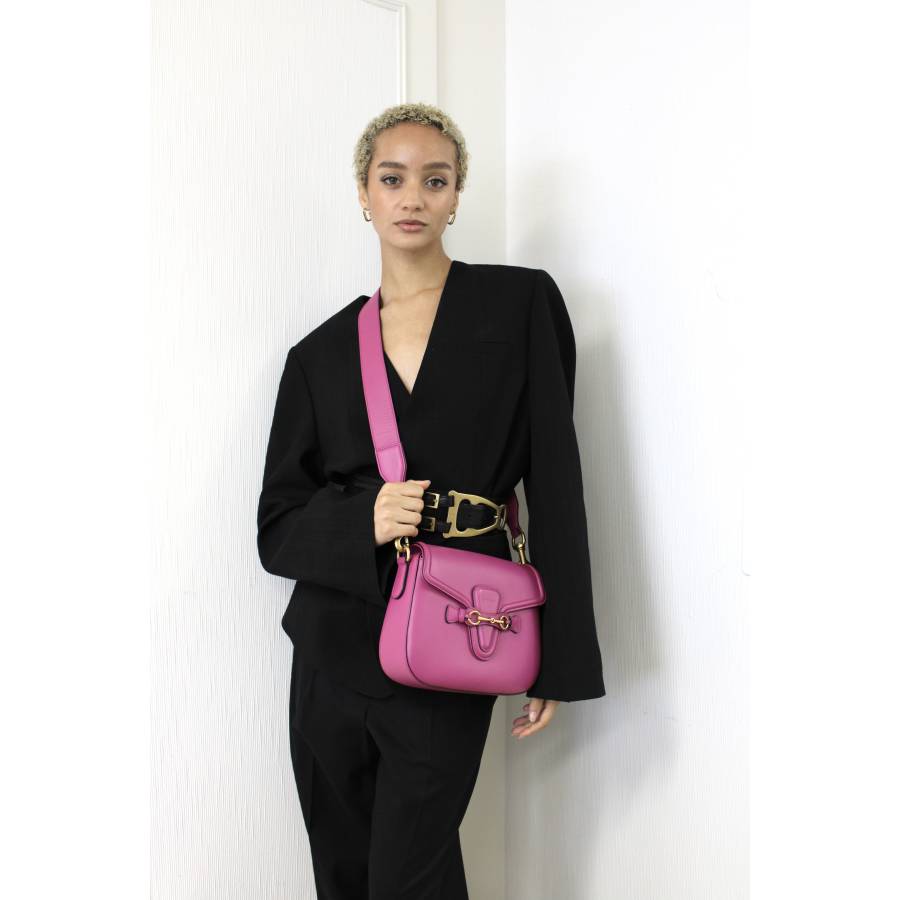 Lady Web bag in pink leather