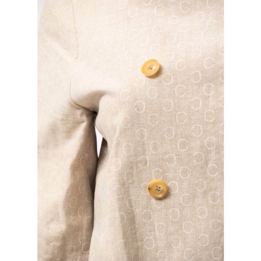 Short beige raincoat