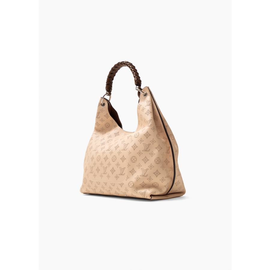 Monogram perforated leather hobo bag