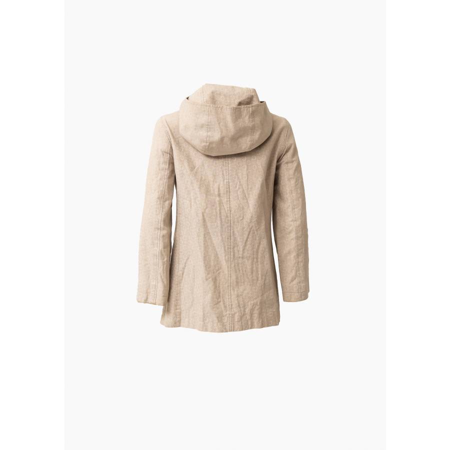 Short beige raincoat