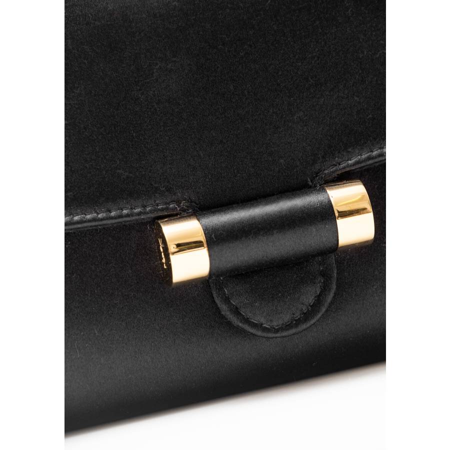 Pochette Muse en satin noir