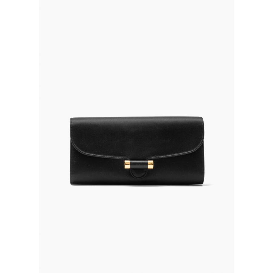 Pochette Muse en satin noir