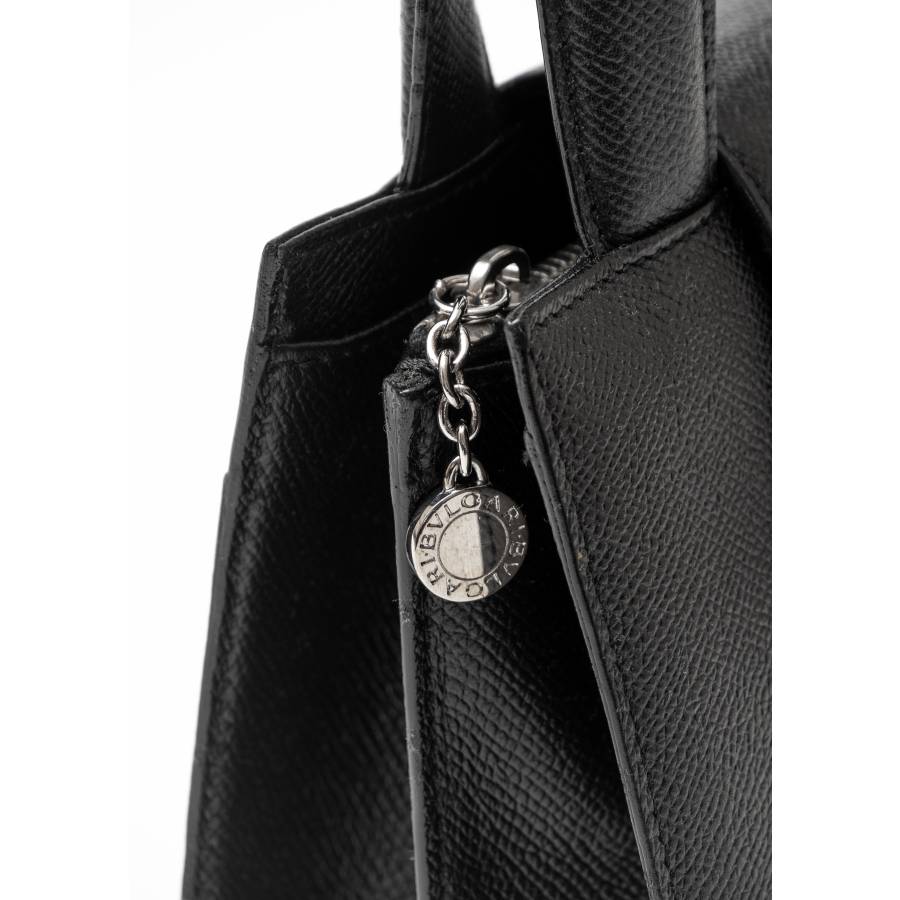 Black leather bag