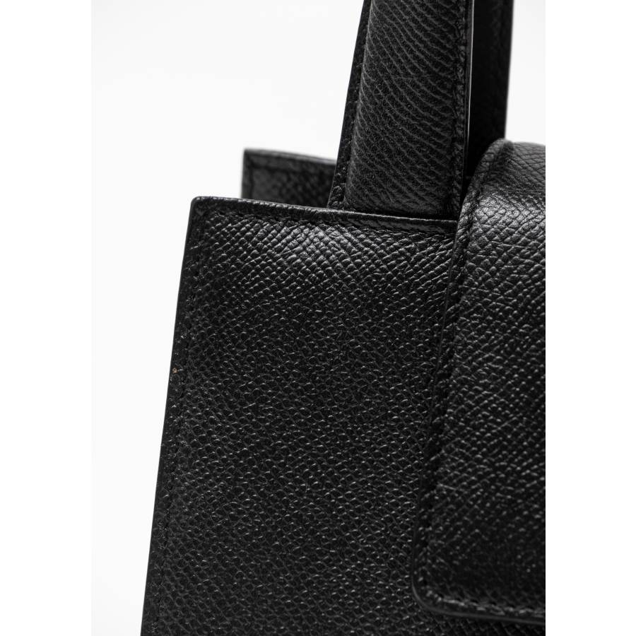 Black leather bag