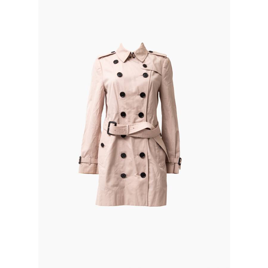 Pale pink trench coat