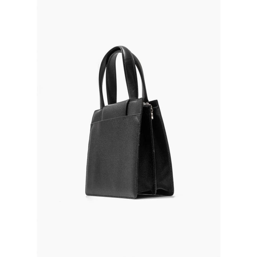 Black leather bag