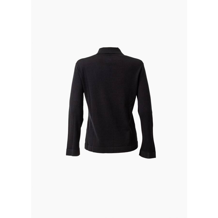 Pulli noir col chemise V