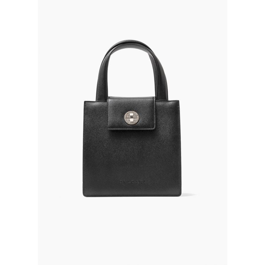 Black leather bag